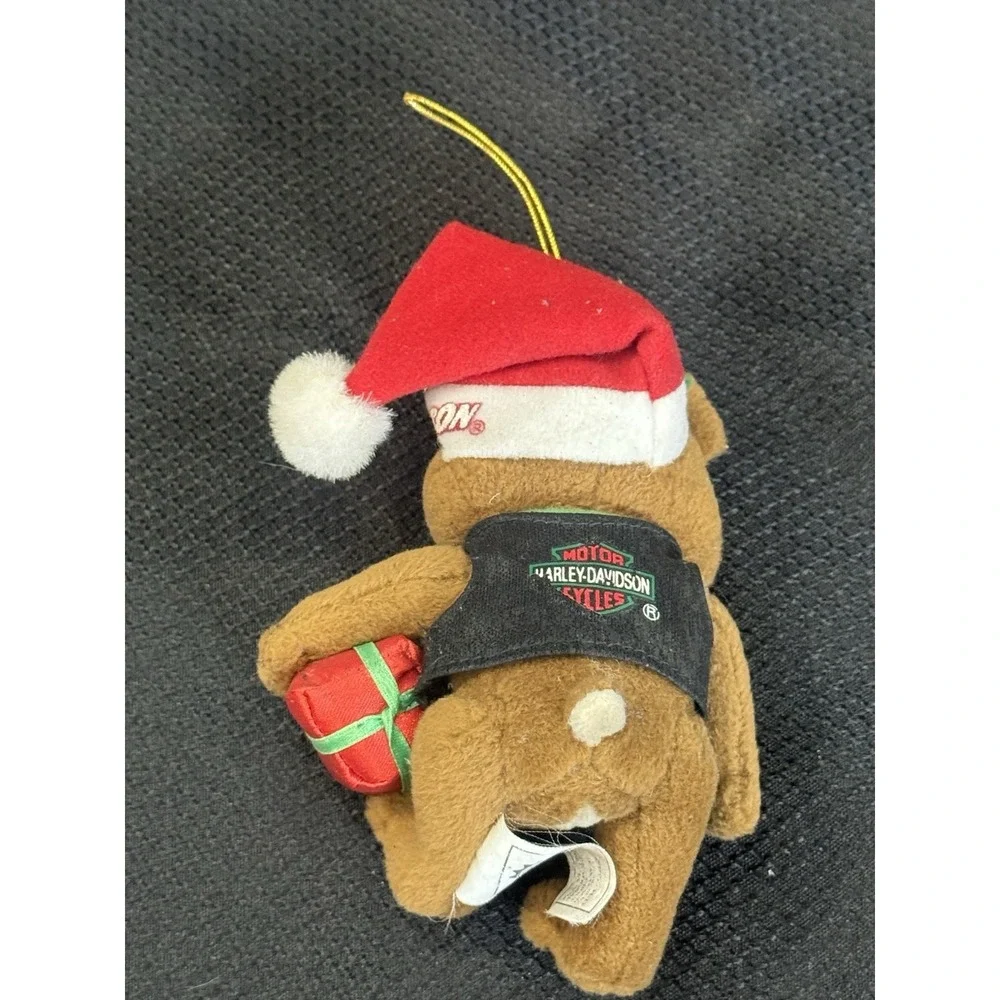 Harley Davidson Motorcycle Plush Bull Dog Christmas Tree‎ Ornament 1999